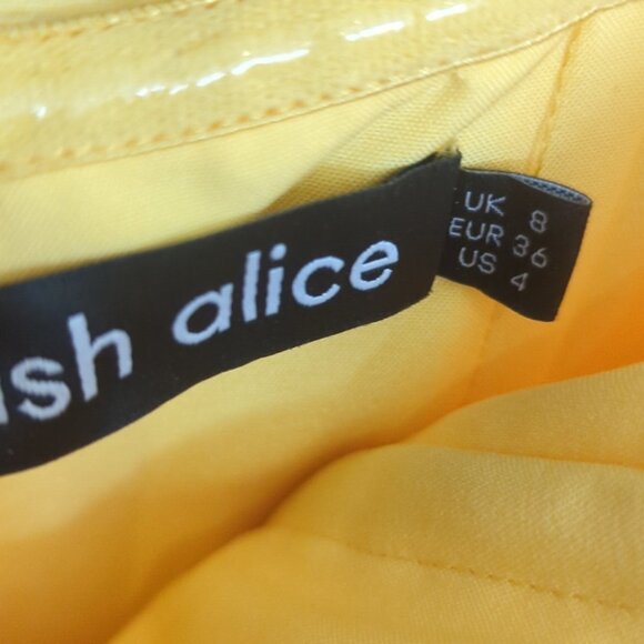 Selfridges Lavish Alice Elegant Yellow Off-Shoulder Dress - Size 4 NWT - Picture 12 of 14